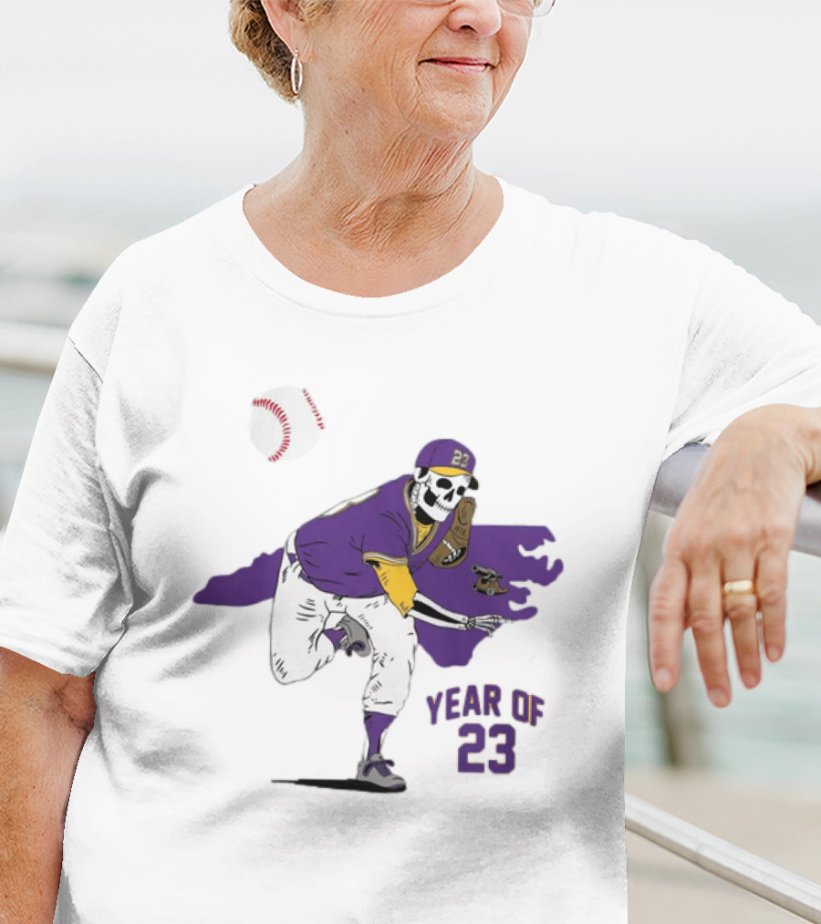 Year Of 23 EC Skeleton Baseball Pitcher T-Shirt