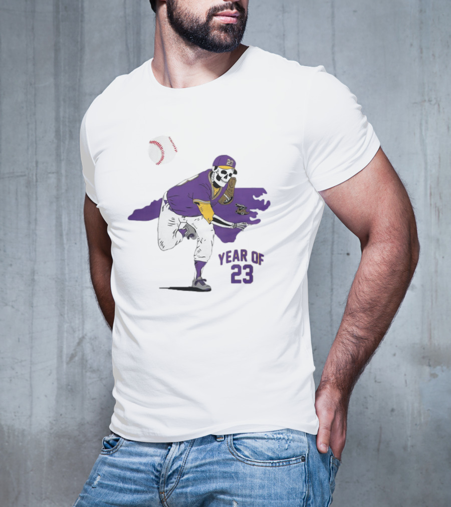 Year Of 23 EC Skeleton Baseball Pitcher T-Shirt