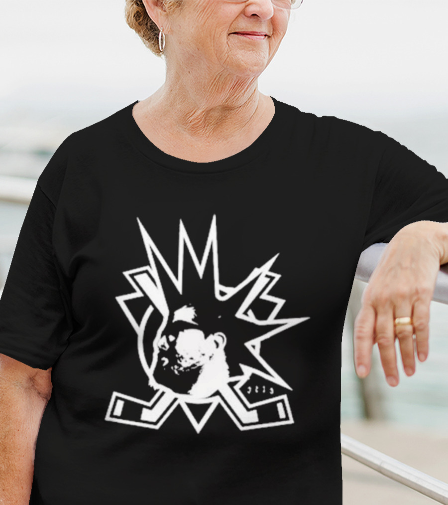 JC13 Gear Hockey Punk Logo With Crossed Sticks T-Shirt