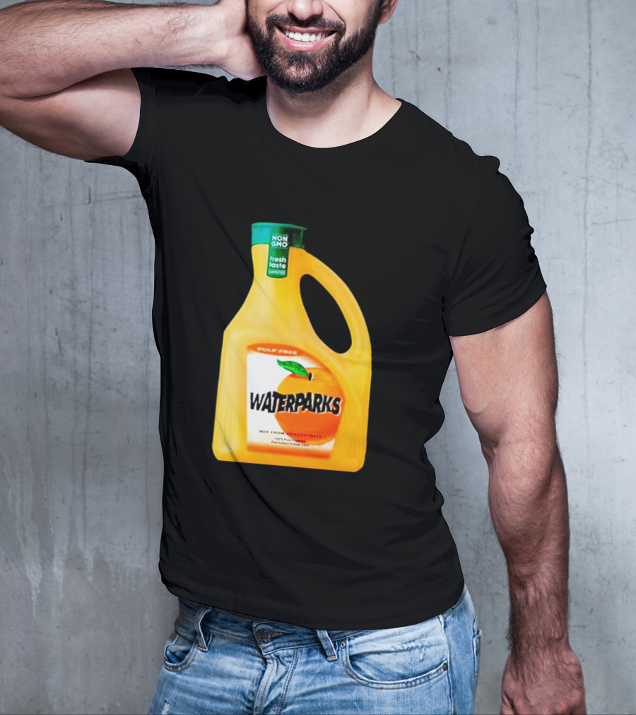 Waterparks Non-GMO Fresh Taste Orange Juice Pulp Free T-Shirt