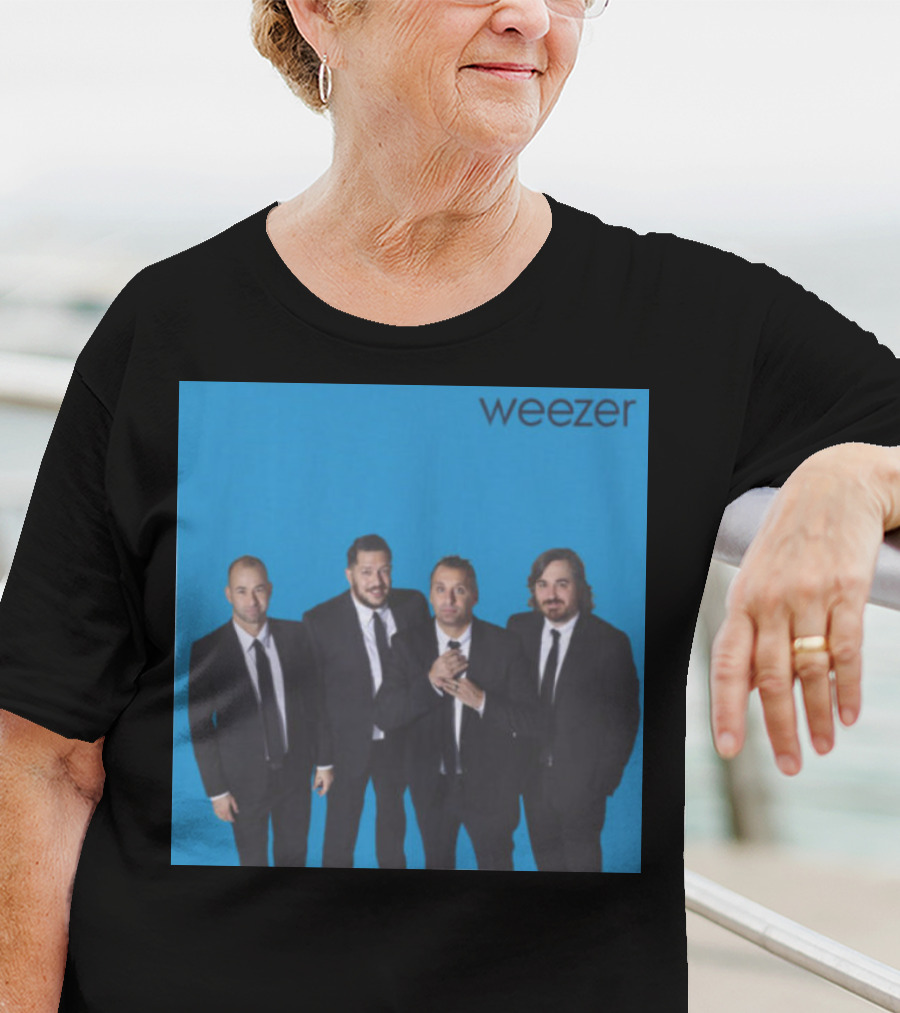 Weezer Impractical Jokers Blue Album Cover Homage T-Shirt
