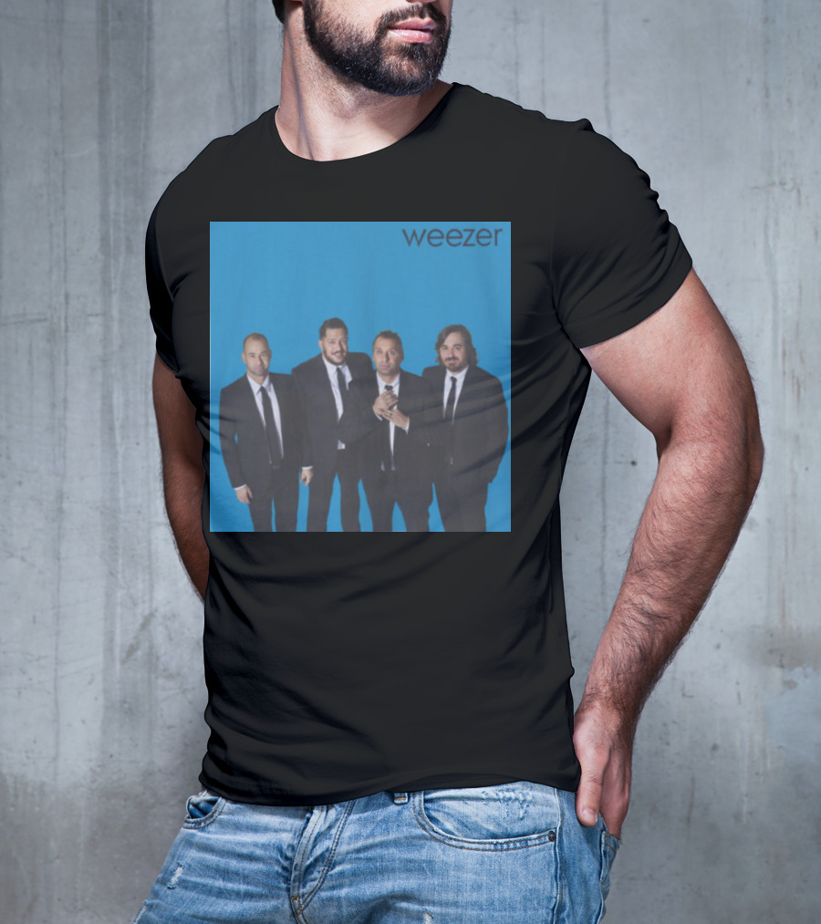 Weezer Impractical Jokers Blue Album Cover Homage T-Shirt