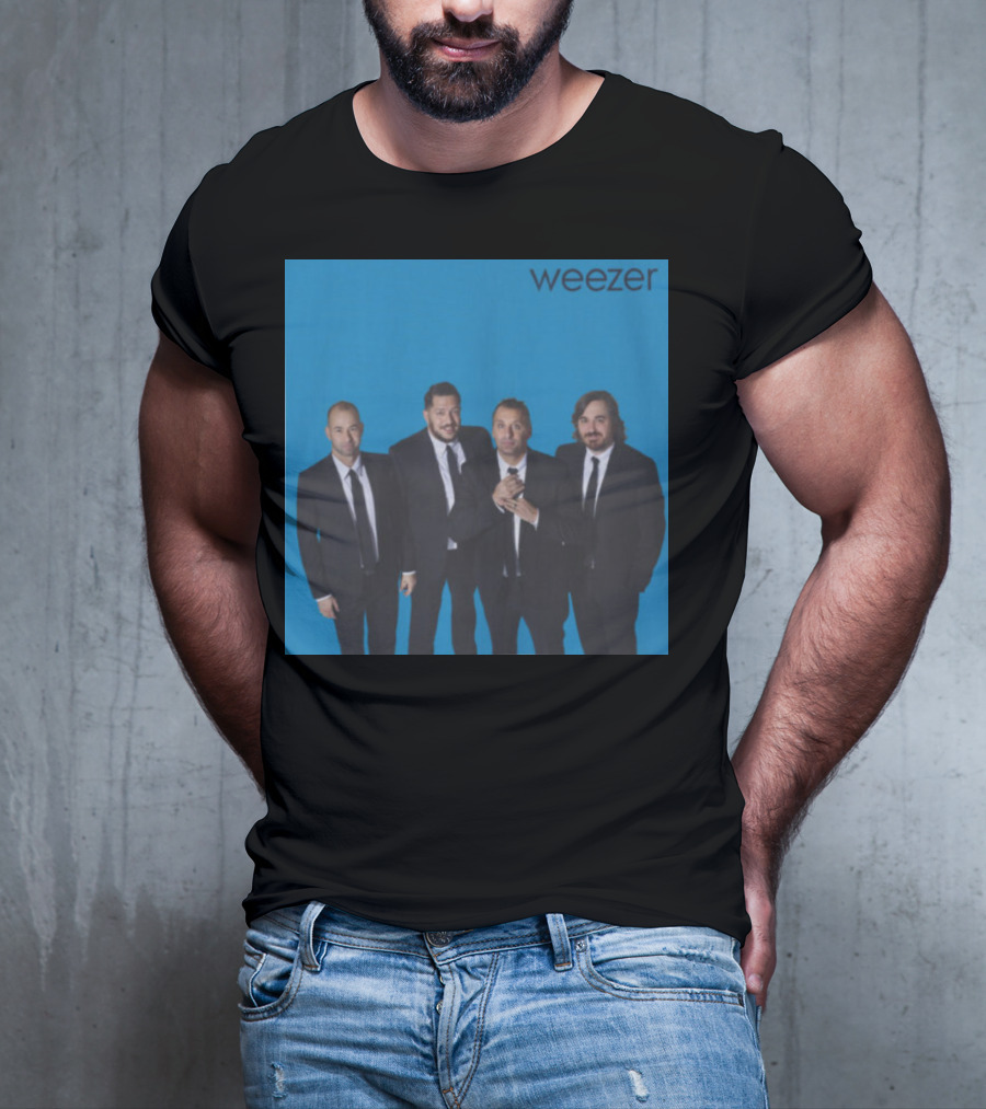 Weezer Impractical Jokers Blue Album Cover Homage T-Shirt