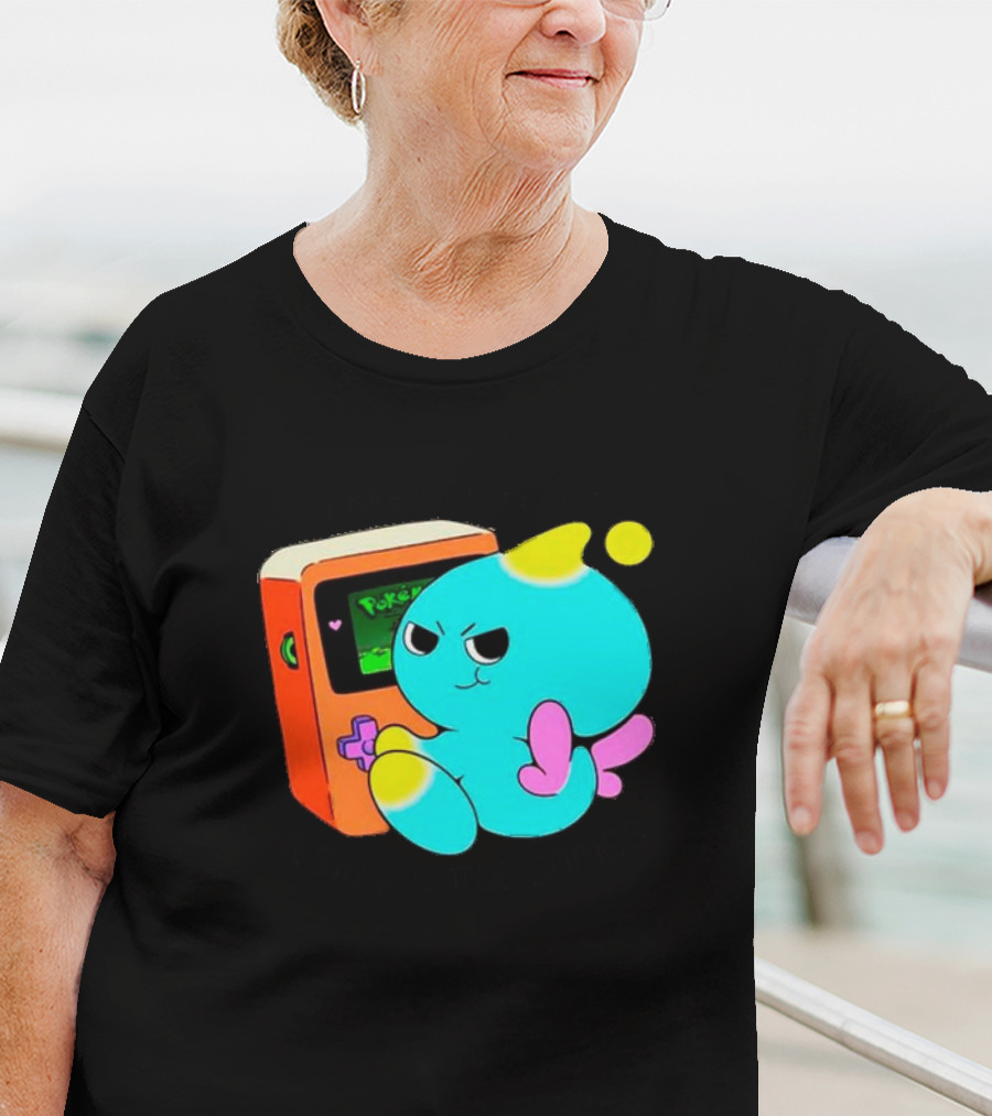 You Keep Playing Ur Silly Little Games Cartoon Creature With Game Console T-Shirt