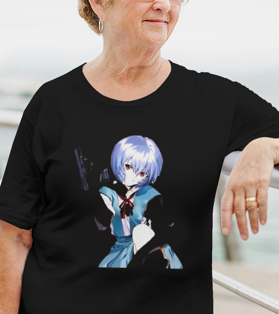 Zofrec Rei Anime Character Holding Gun T-Shirt