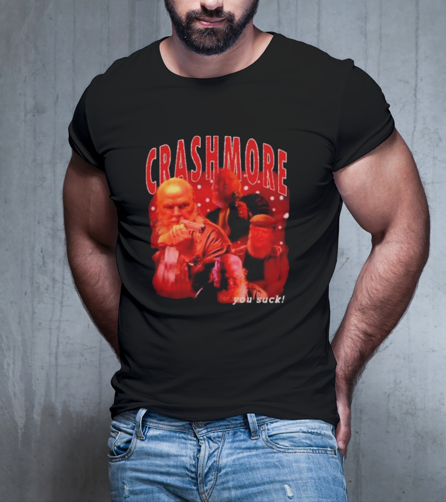 Crashmore You Suck Vintage Detective Christmas Action Santa T-Shirt