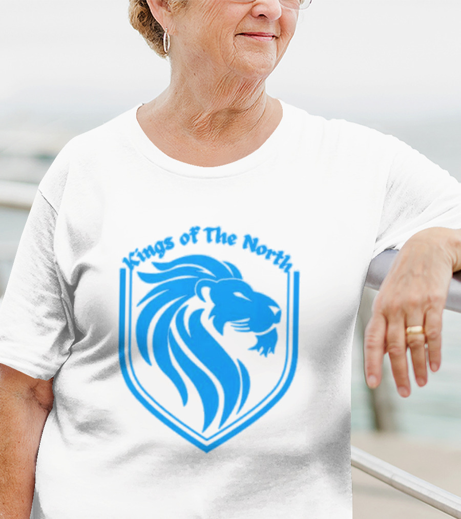 Detroit Lions Blue Crest Kings Of The North T-Shirt