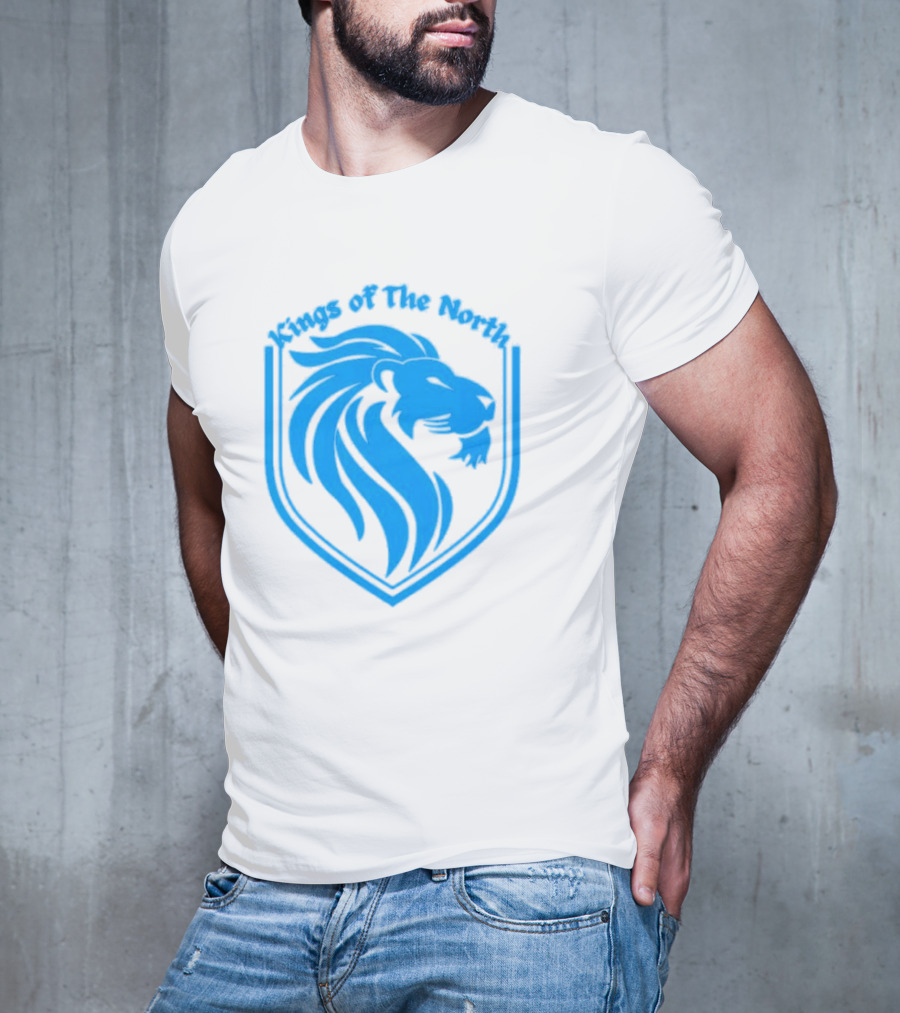 Detroit Lions Blue Crest Kings Of The North T-Shirt