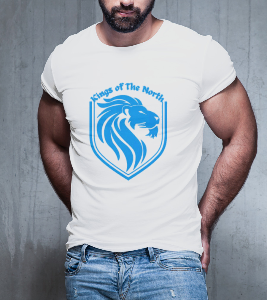 Detroit Lions Blue Crest Kings Of The North T-Shirt