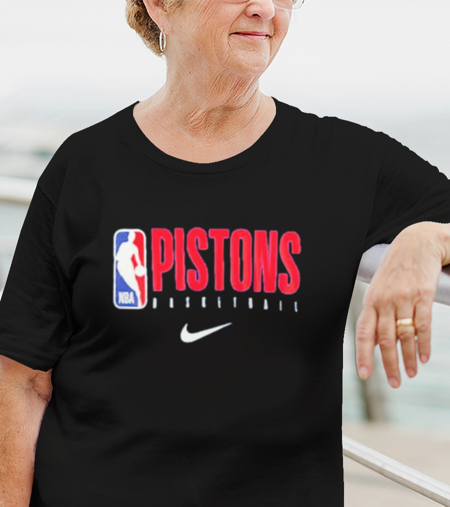 Pistons Basketball NBA Logo Joe Johnson Detroit Pistons T-Shirt
