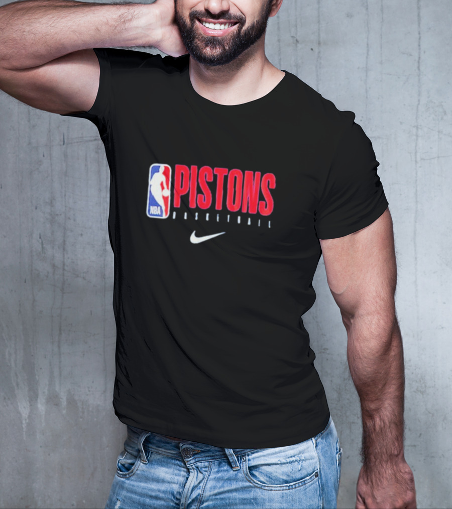 Pistons Basketball NBA Logo Joe Johnson Detroit Pistons T-Shirt