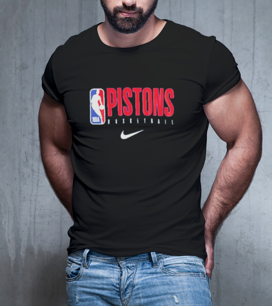 Pistons Basketball NBA Logo Joe Johnson Detroit Pistons T-Shirt