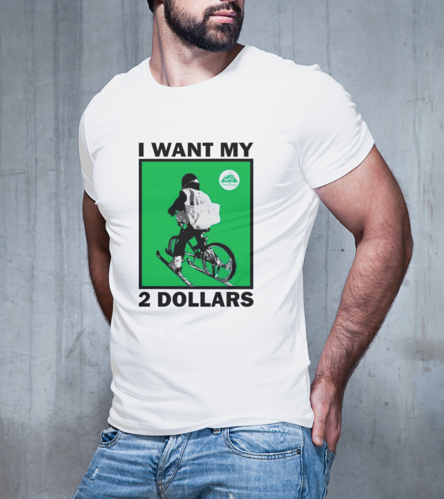 I Want My 2 Dollars Johnny Gasparini Ski Bike T-Shirt