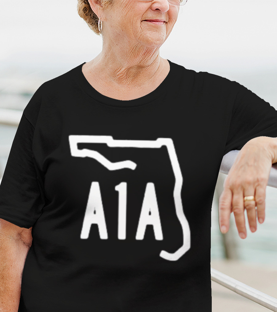 A1A Florida State Route Outline South Beach Atlantic Coast Highway T-Shirt