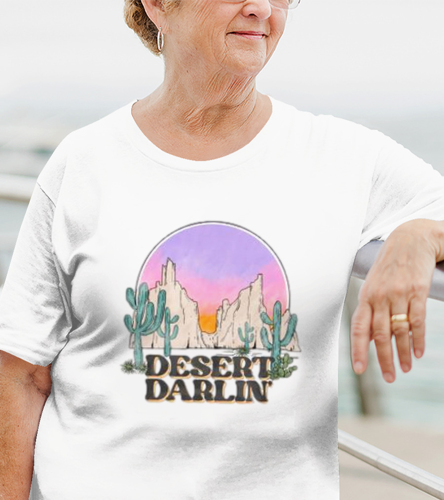 Desert Darlin Cactus Sunset On Champion T-Shirt
