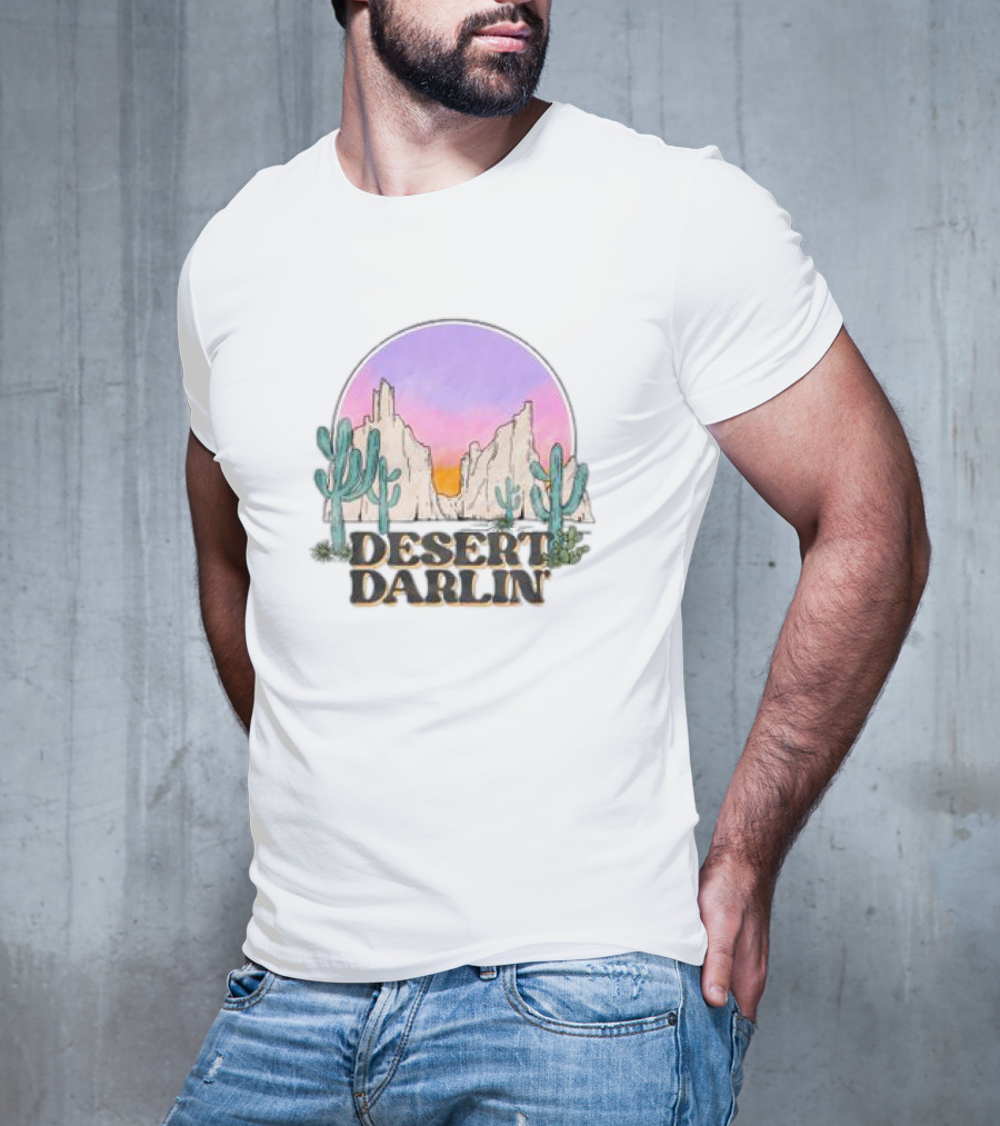 Desert Darlin Cactus Sunset On Champion T-Shirt