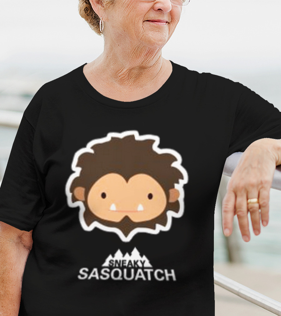 Sneaky Sasquatch Head On Black Gildan Ultra Cotton T-Shirt