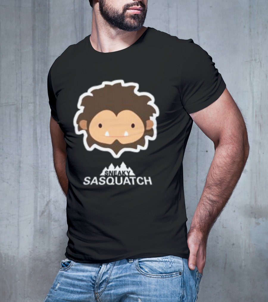 Sneaky Sasquatch Head On Black Gildan Ultra Cotton T-Shirt