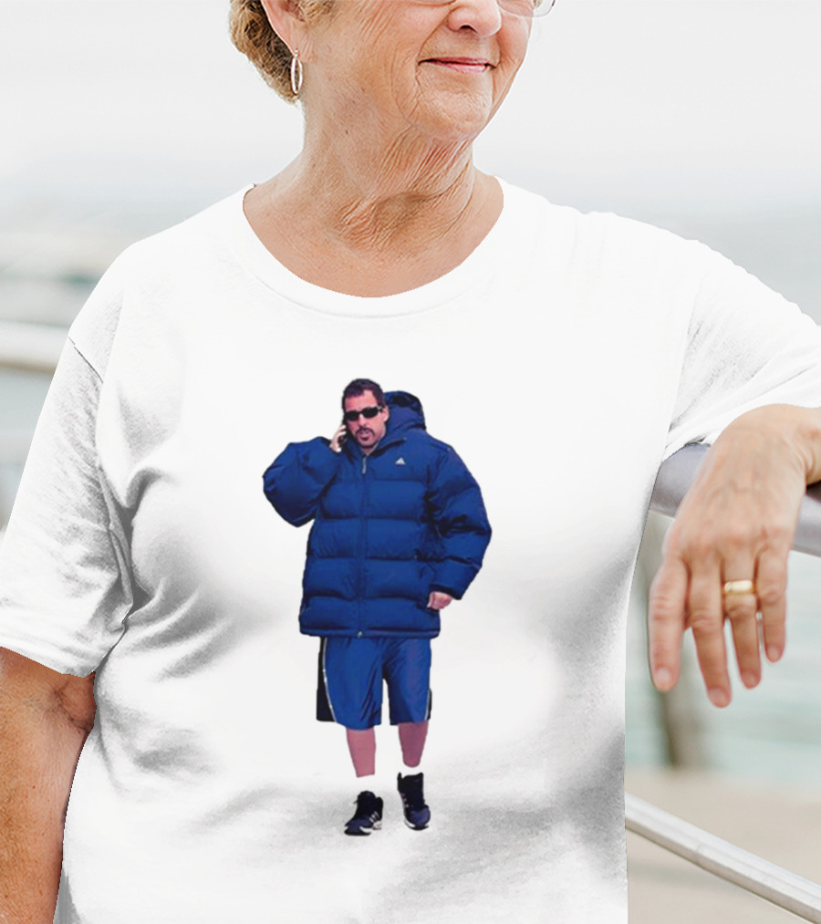 Fakehandshake Hot N Cold Walking In Puffer Jacket And Shorts T-Shirt
