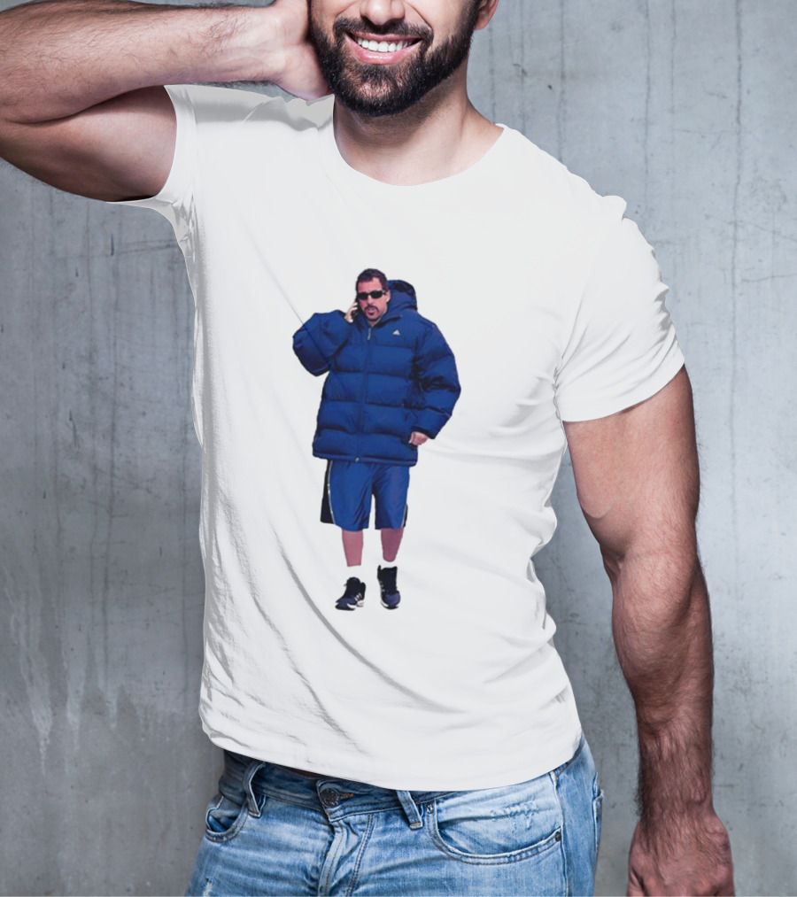 Fakehandshake Hot N Cold Walking In Puffer Jacket And Shorts T-Shirt