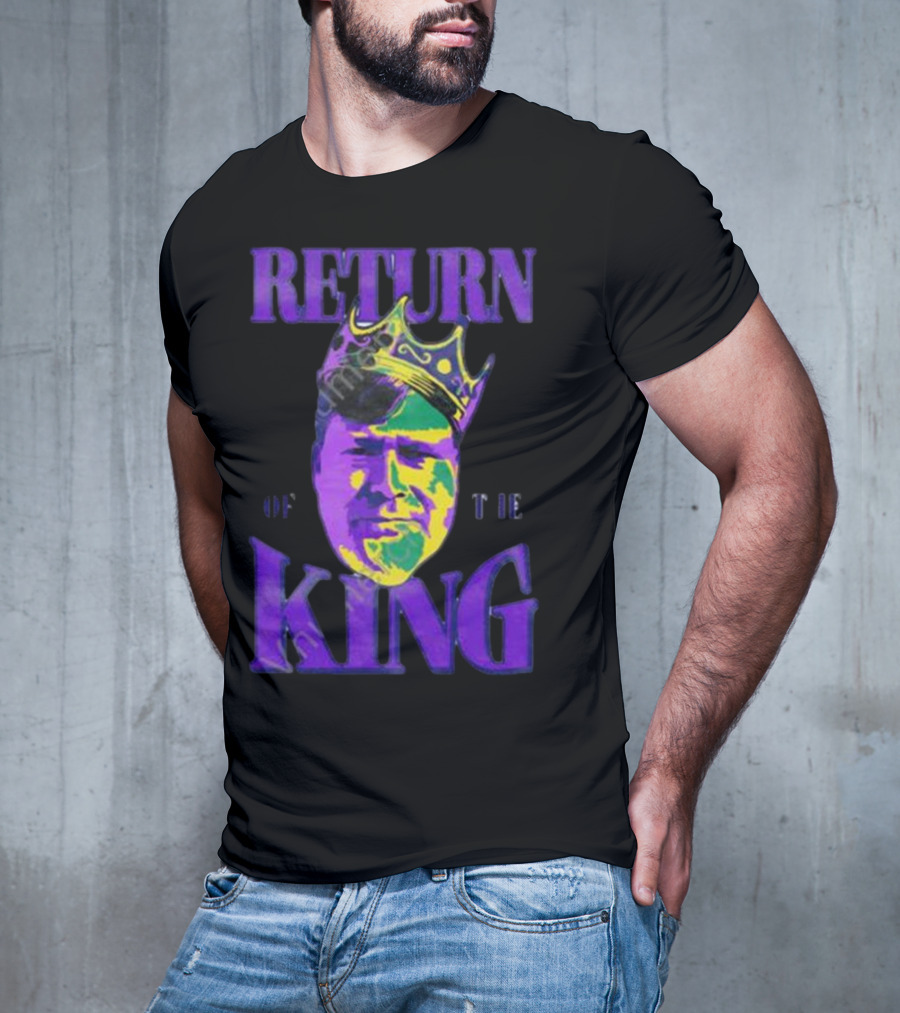 Mintzy Return Of The King Vibrant Portrait With Crown T-Shirt