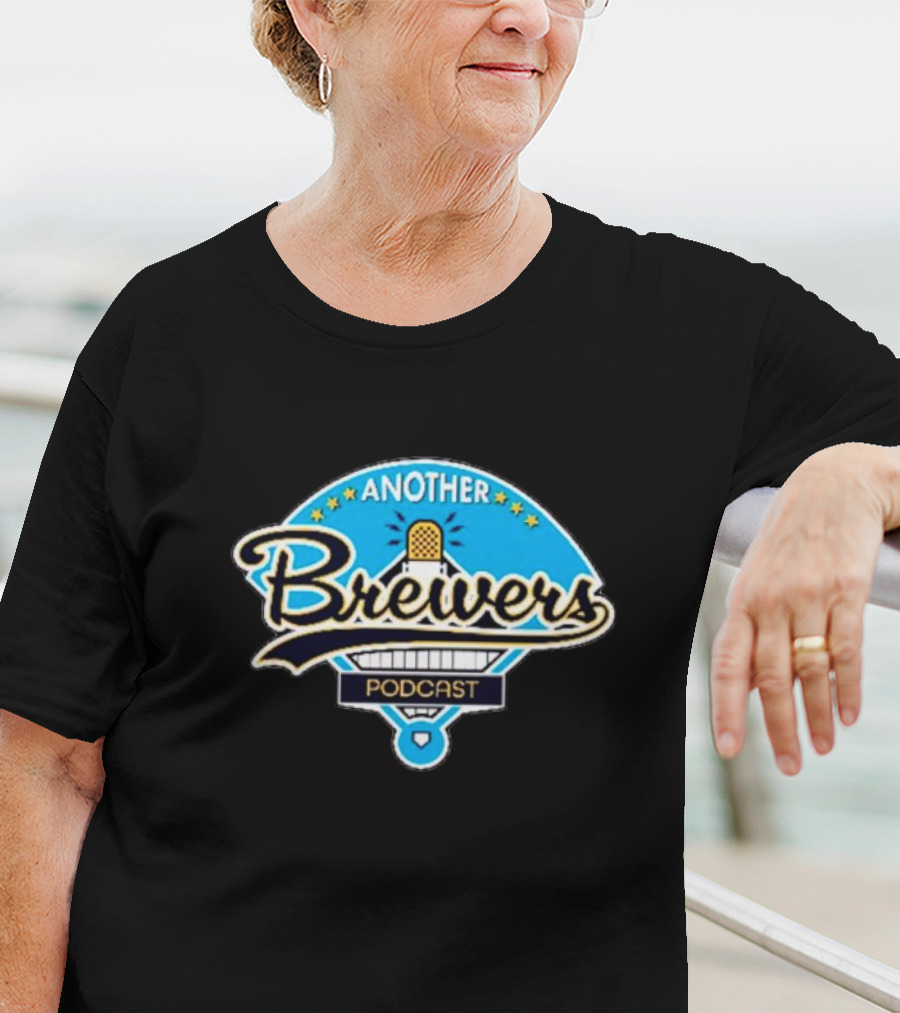 Another Brewers Podcast Blue Microphone And Baseball Diamond T-Shirt