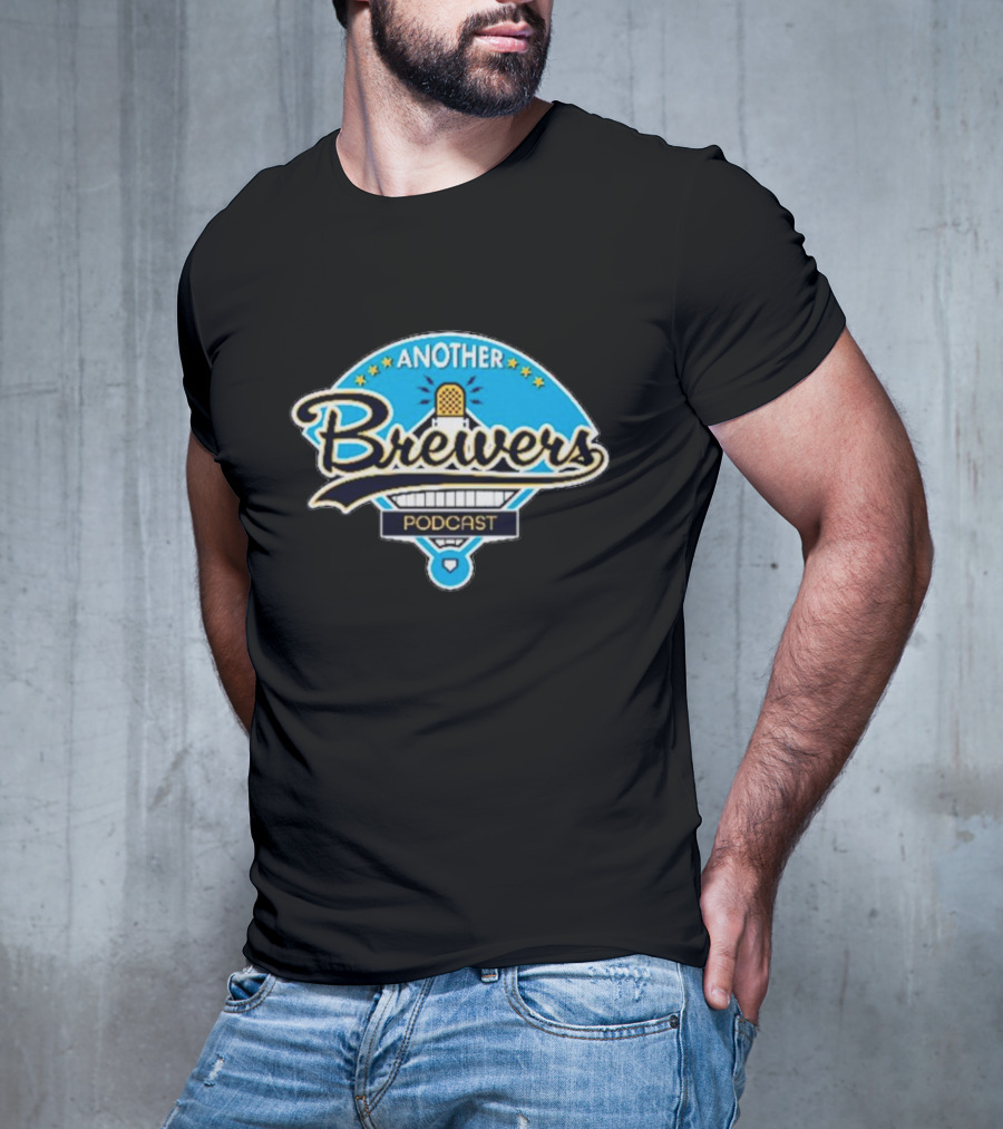 Another Brewers Podcast Blue Microphone And Baseball Diamond T-Shirt