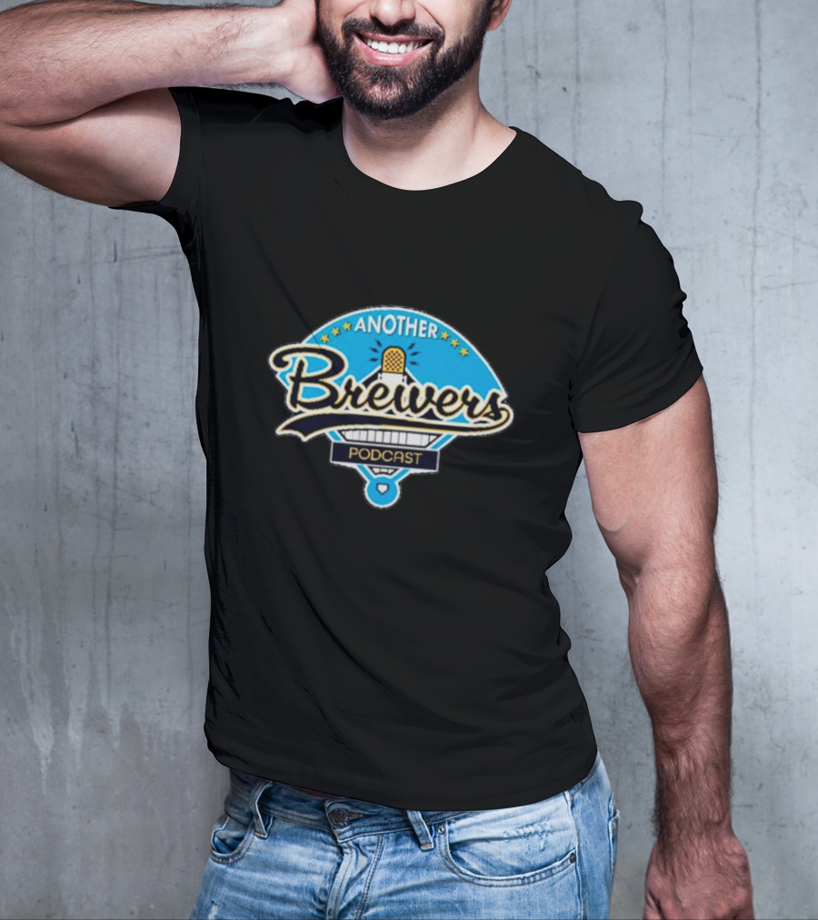 Another Brewers Podcast Blue Microphone And Baseball Diamond T-Shirt