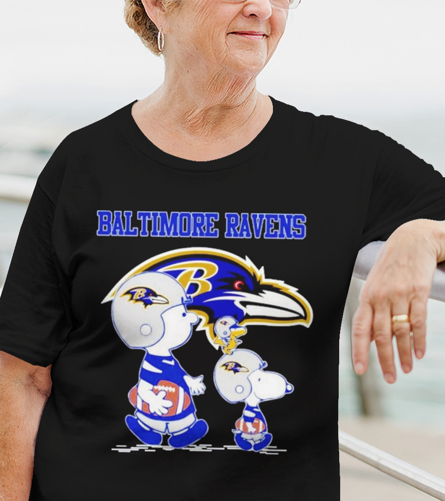 Baltimore Ravens Snoopy Football Helmets Ravens T-Shirt