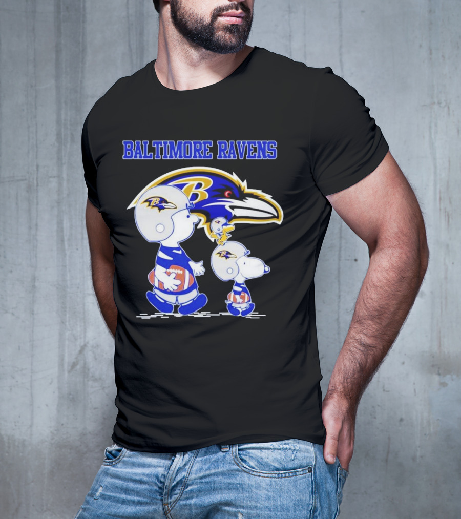 Baltimore Ravens Snoopy Football Helmets Ravens T-Shirt