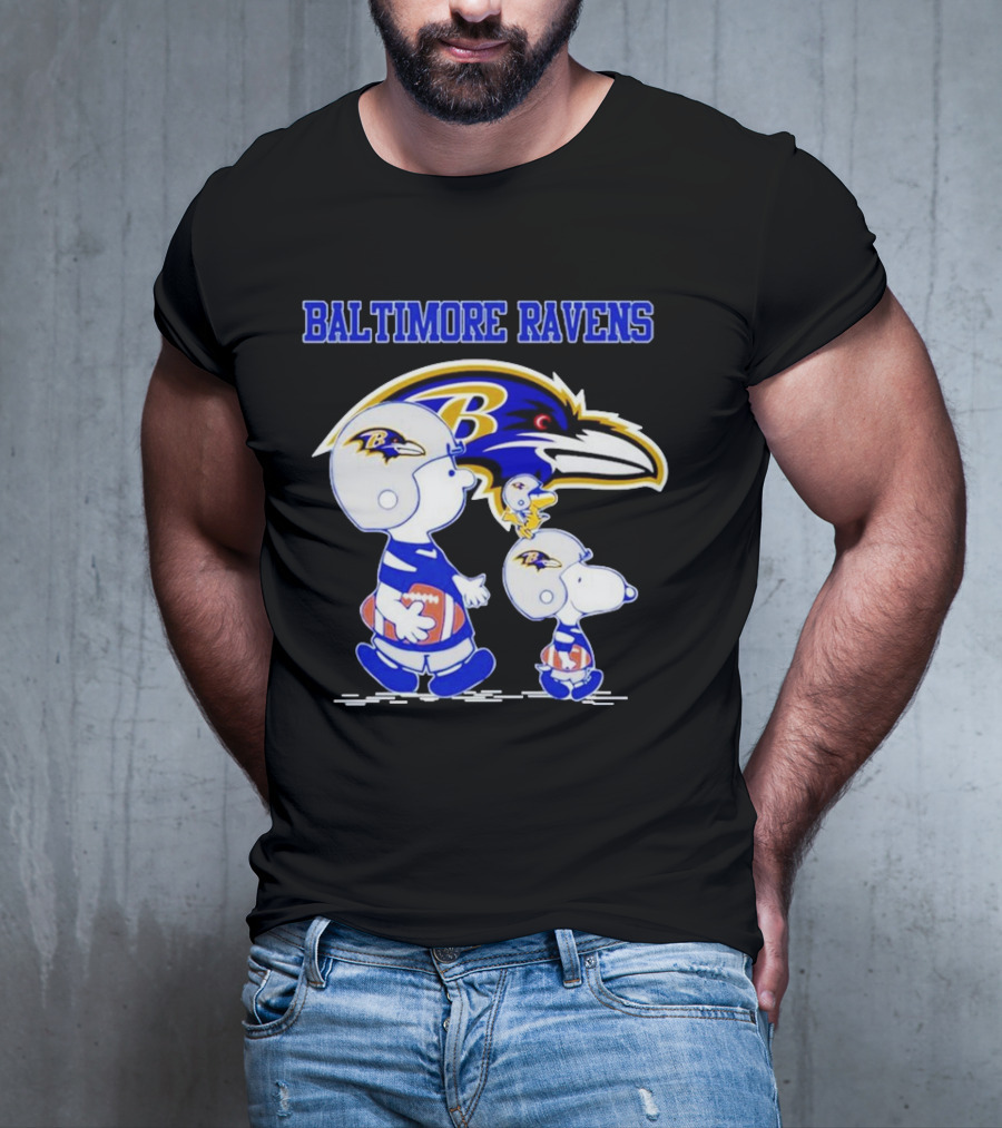 Baltimore Ravens Snoopy Football Helmets Ravens T-Shirt