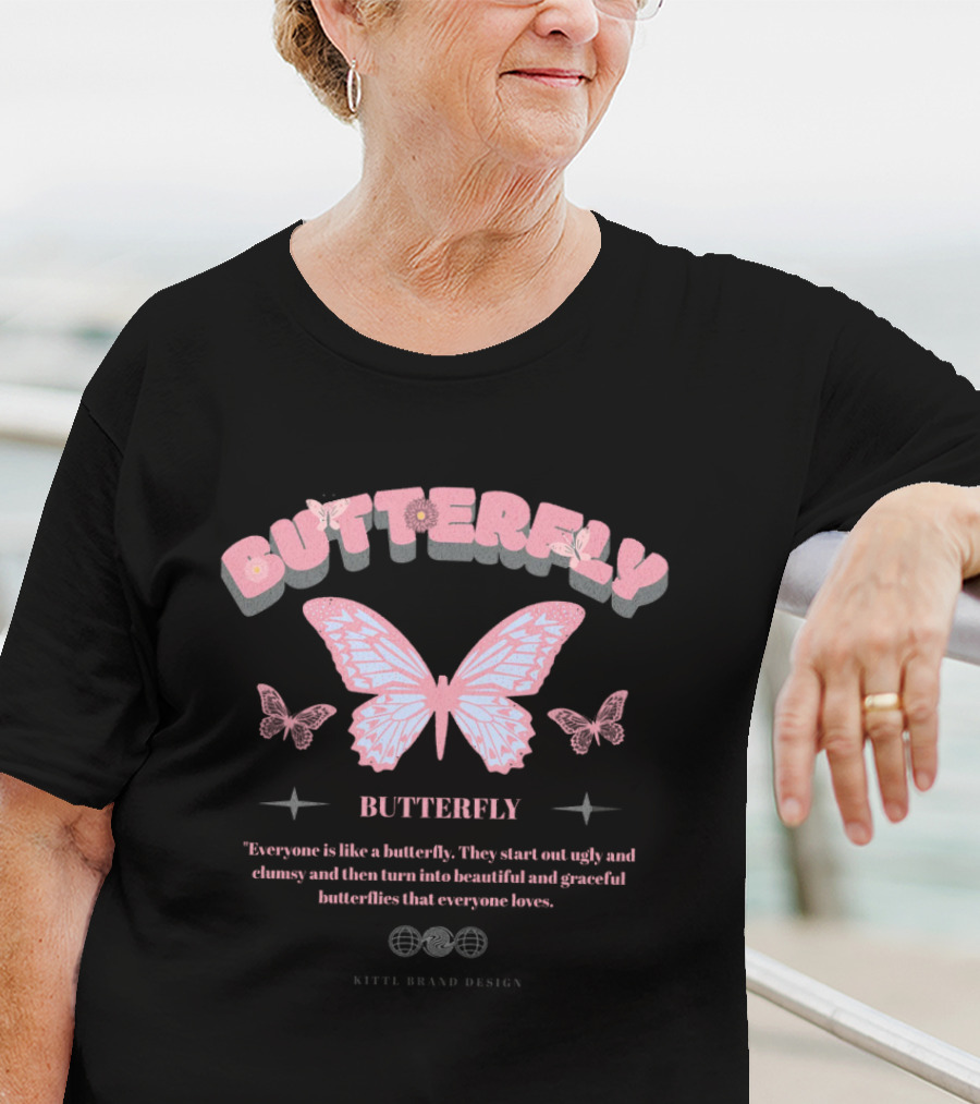 Butterfly Graceful Transformation Kittl Brand T-Shirt