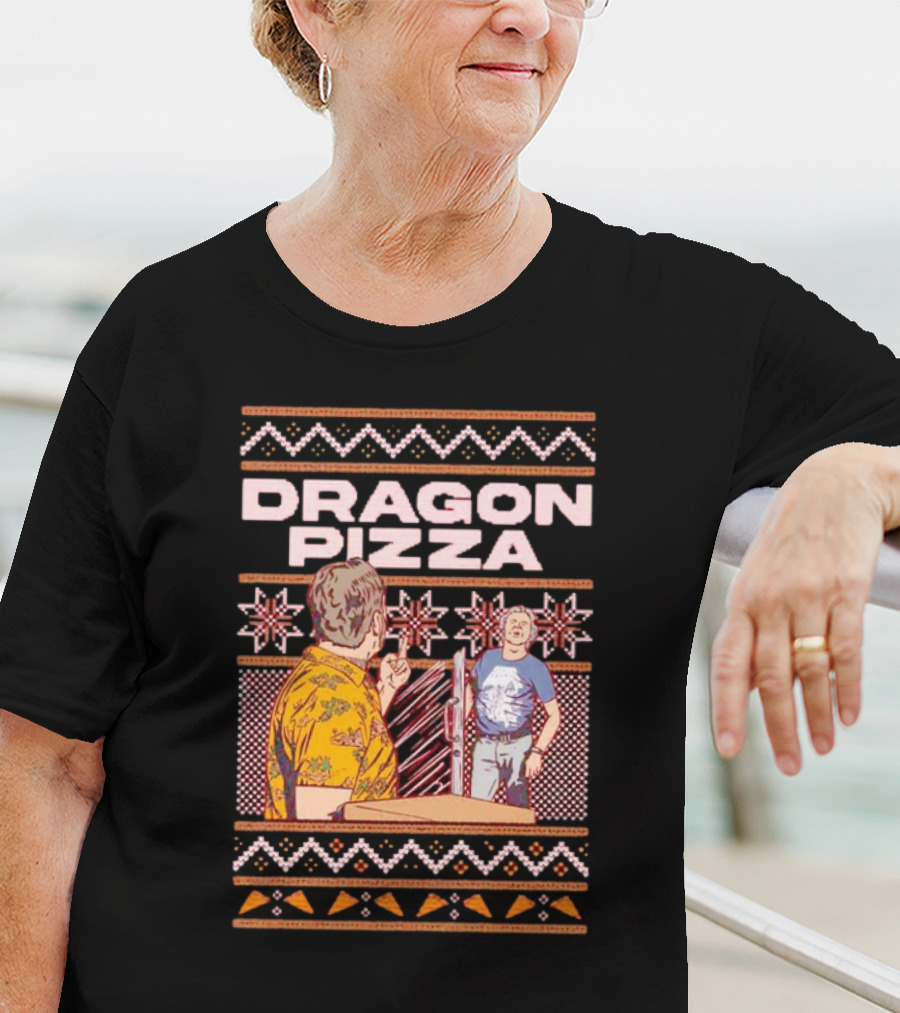 Dave Portnoy Dragon Pizza Vintage Style Graphic Scene T-Shirt