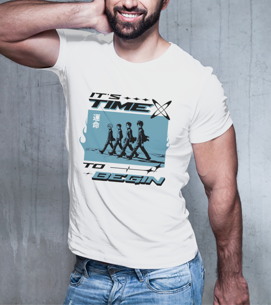 IT'S TIME TO BEGIN 運命 Walking Quartet T-Shirt