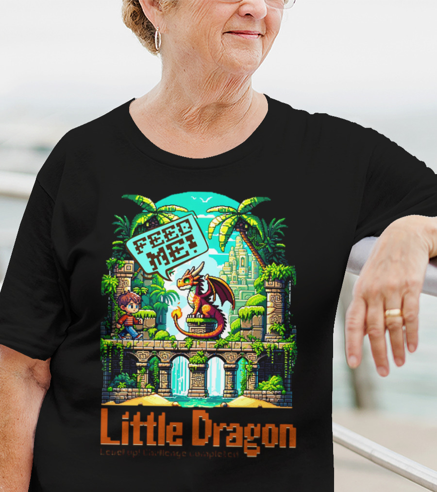Little Dragon Feed Me Level Up Challenge Completed T-Shirt