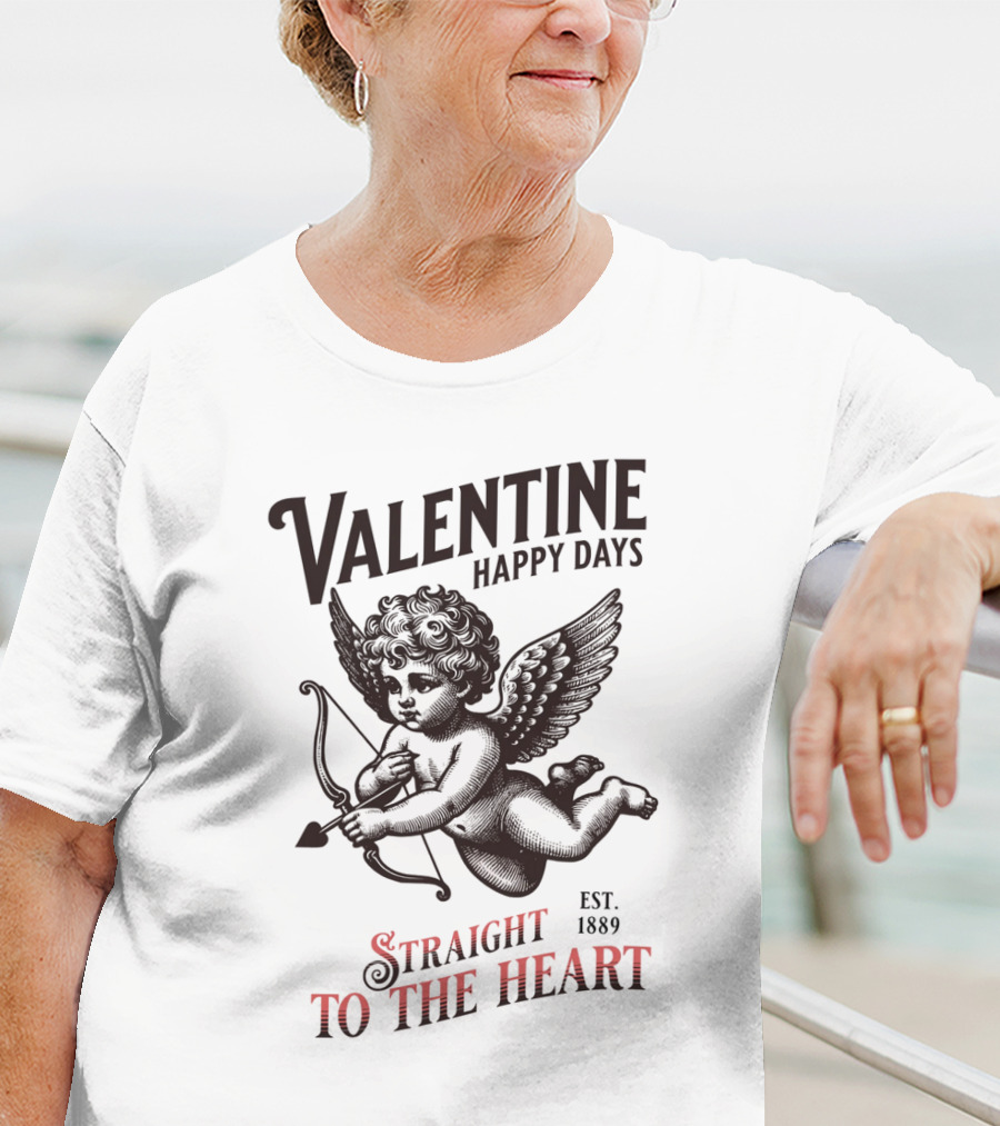 Valentine Happy Days Straight To The Heart Est. 1889 T-Shirt
