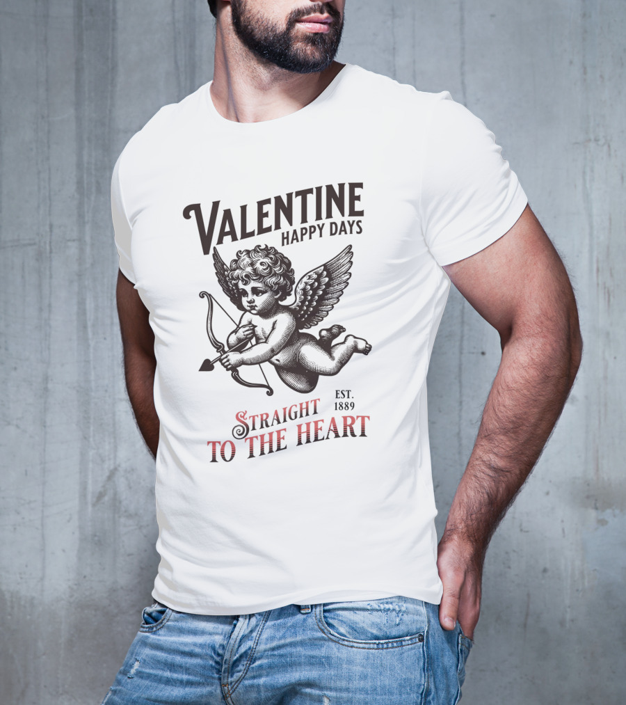 Valentine Happy Days Straight To The Heart Est. 1889 T-Shirt