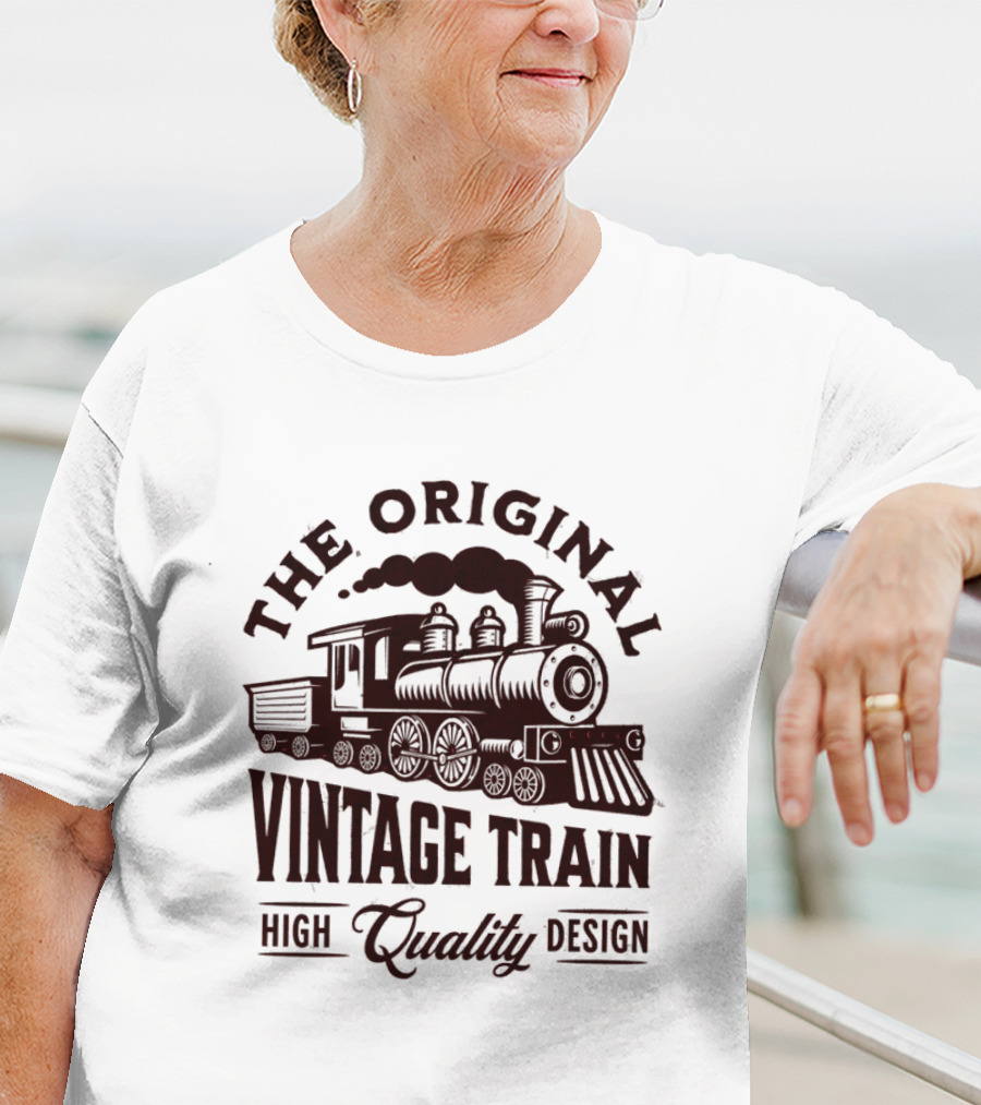 The Original Vintage Train High Quality T-Shirt