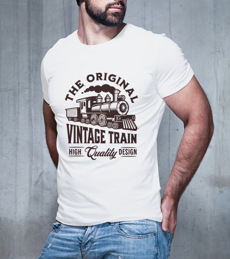 The Original Vintage Train High Quality T-Shirt