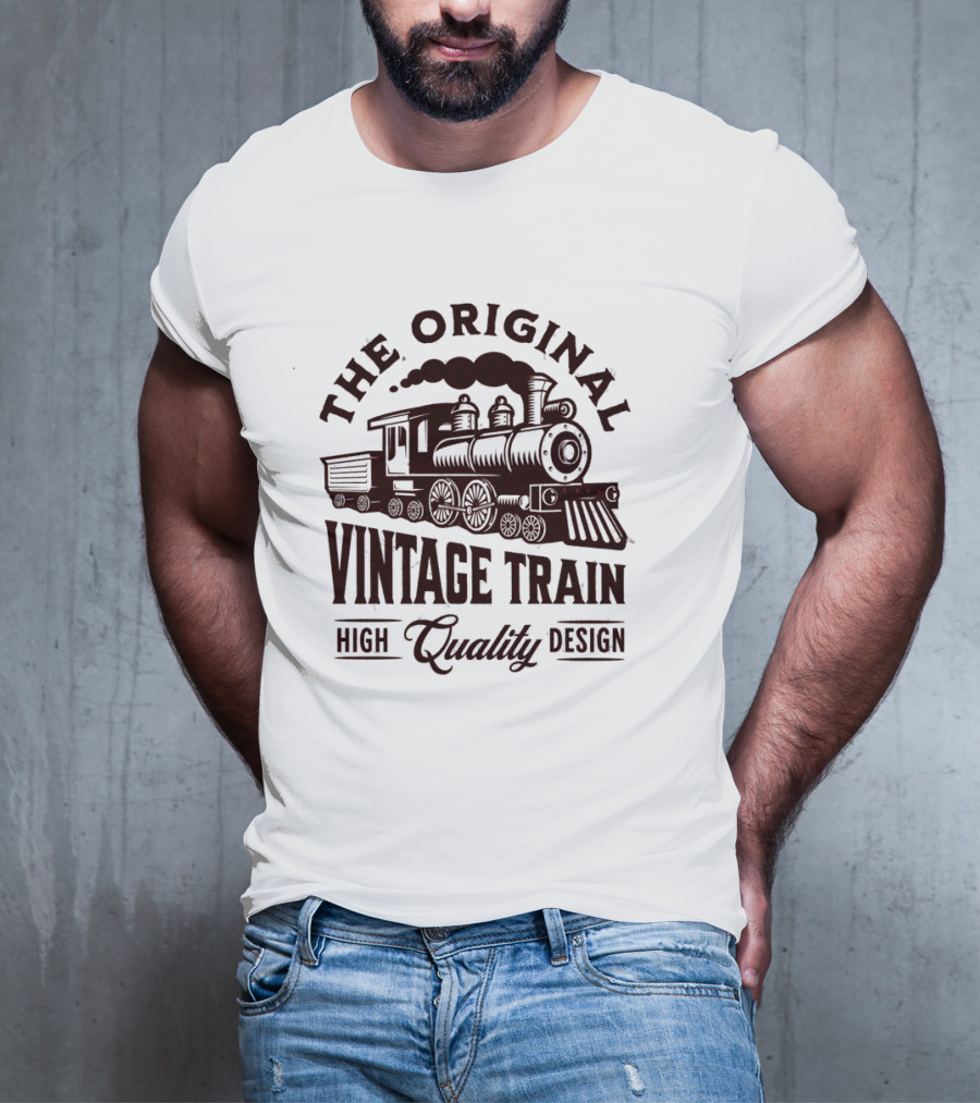 The Original Vintage Train High Quality T-Shirt