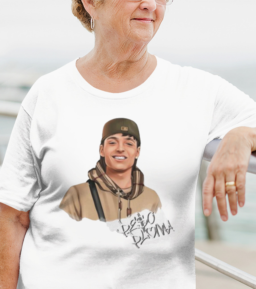 Hand Drawn Peso Pluma Casual Hoodie Portrait T-Shirt