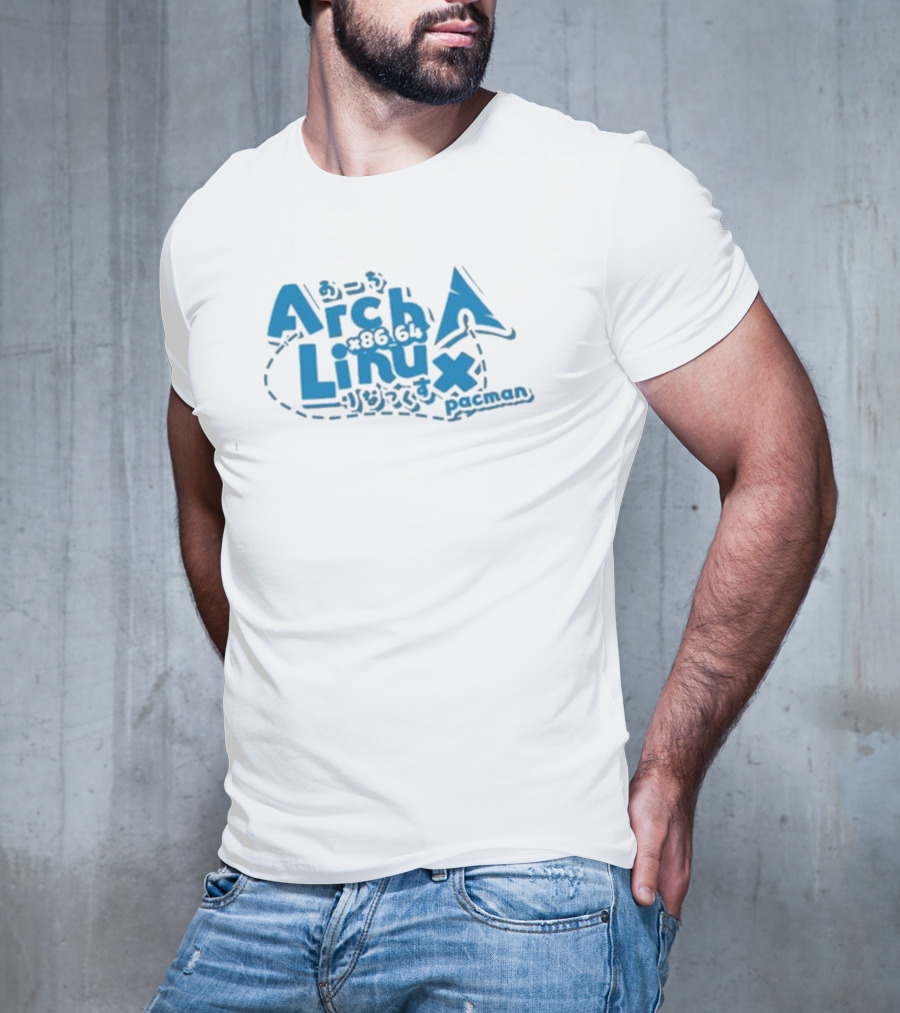 Arch Linux X86_64 Pacman Japanese Text T-Shirt