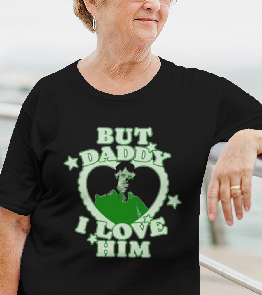 But Daddy I Love Him Draco Malfoy Heart Stars Green Text T-Shirt