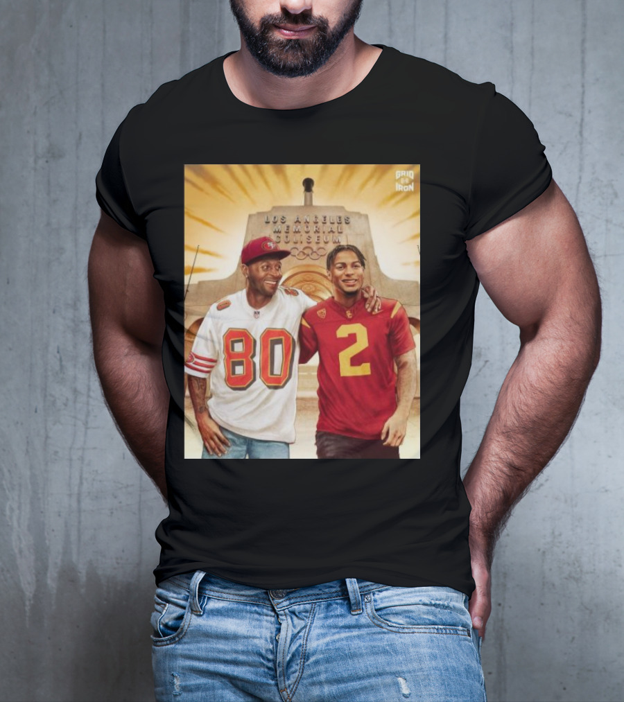Gridiron Los Angeles Memorial Coliseum Football Legacy 80 2 T-Shirt