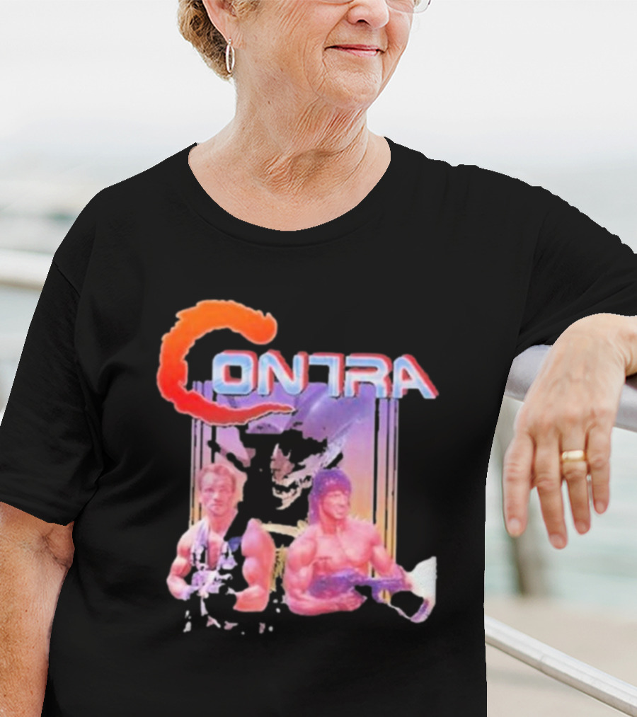 Contra Game Rambo The Terminator Fan Retro Gaming Iconic Duo T-Shirt