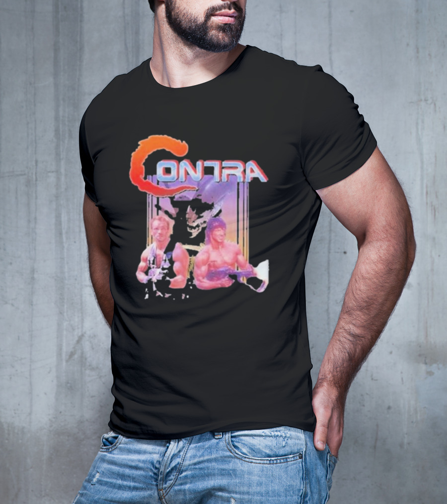 Contra Game Rambo The Terminator Fan Retro Gaming Iconic Duo T-Shirt