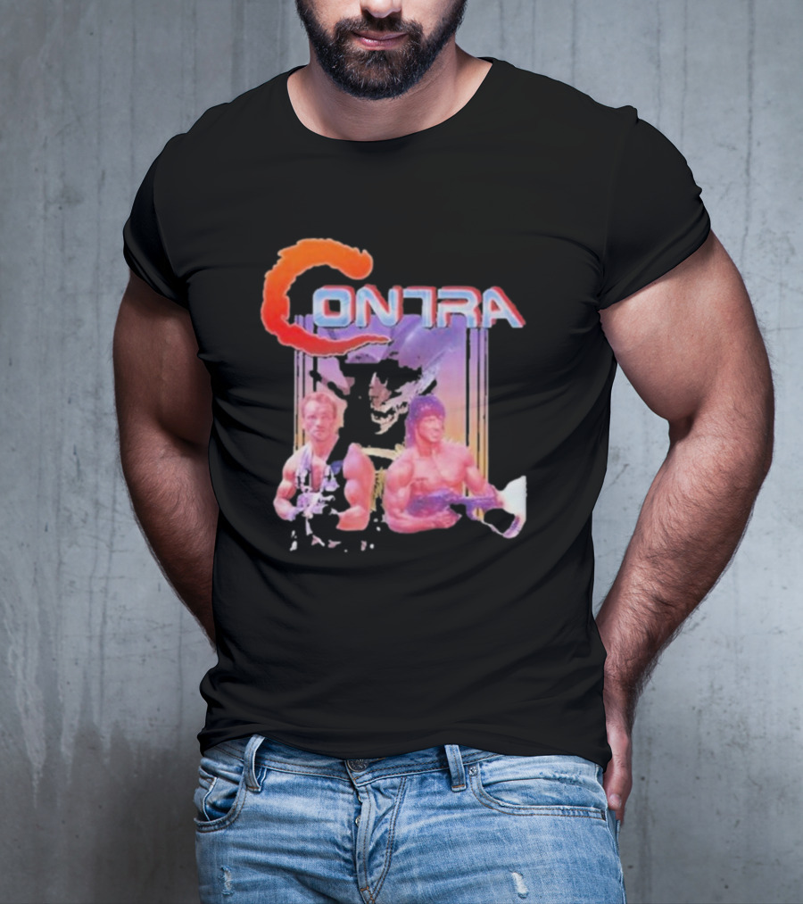 Contra Game Rambo The Terminator Fan Retro Gaming Iconic Duo T-Shirt