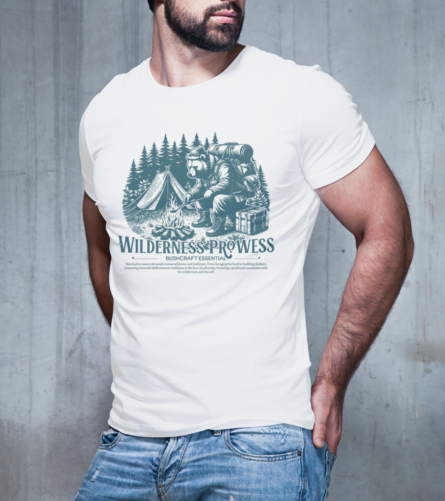 Wilderness Prowess Bushcraft Essential Survival In Nature Canvas T-Shirt