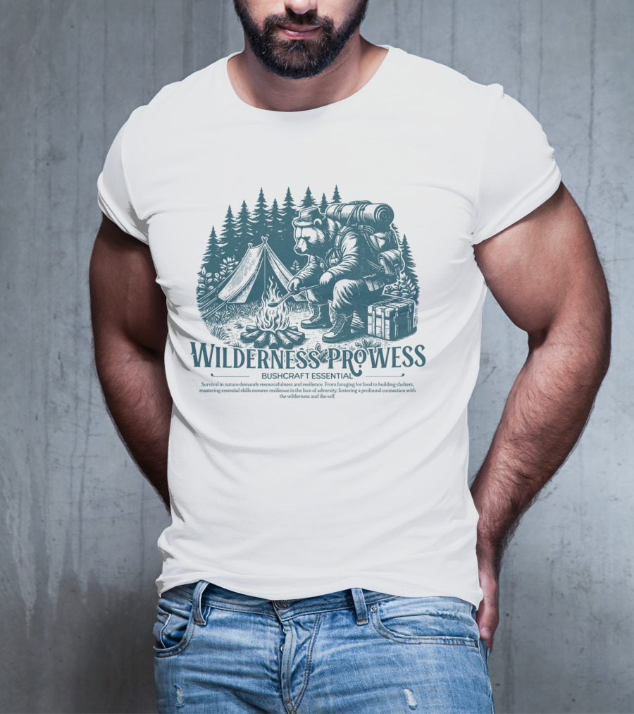 Wilderness Prowess Bushcraft Essential Survival In Nature Canvas T-Shirt