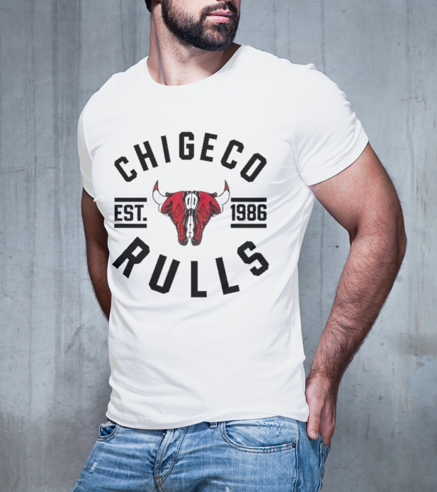 Chigeco Rulls Est 1986 Red Bull Head T-Shirt